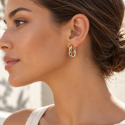 Aria Two-Tone Hoops