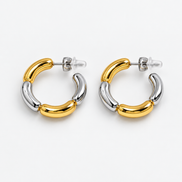 Aria Two-Tone Hoops