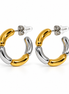 Aria Two-Tone Hoops