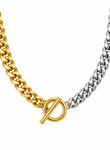 Doppio Two-Tone Cuban Necklace